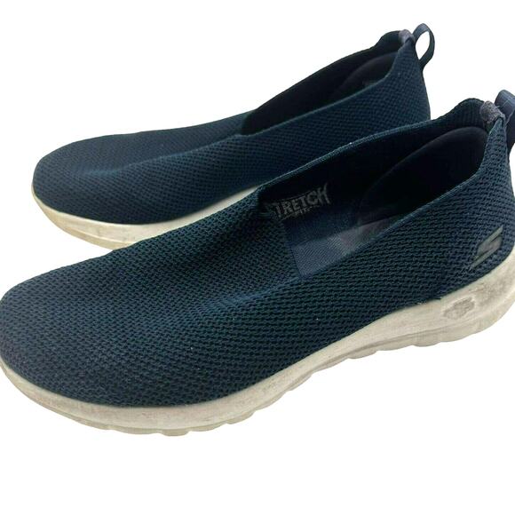 Skechers Men's 7.5‎ Go Walk Max Slip On Sneaker Navy Goga mat air cooled memory - Picture 1 of 7